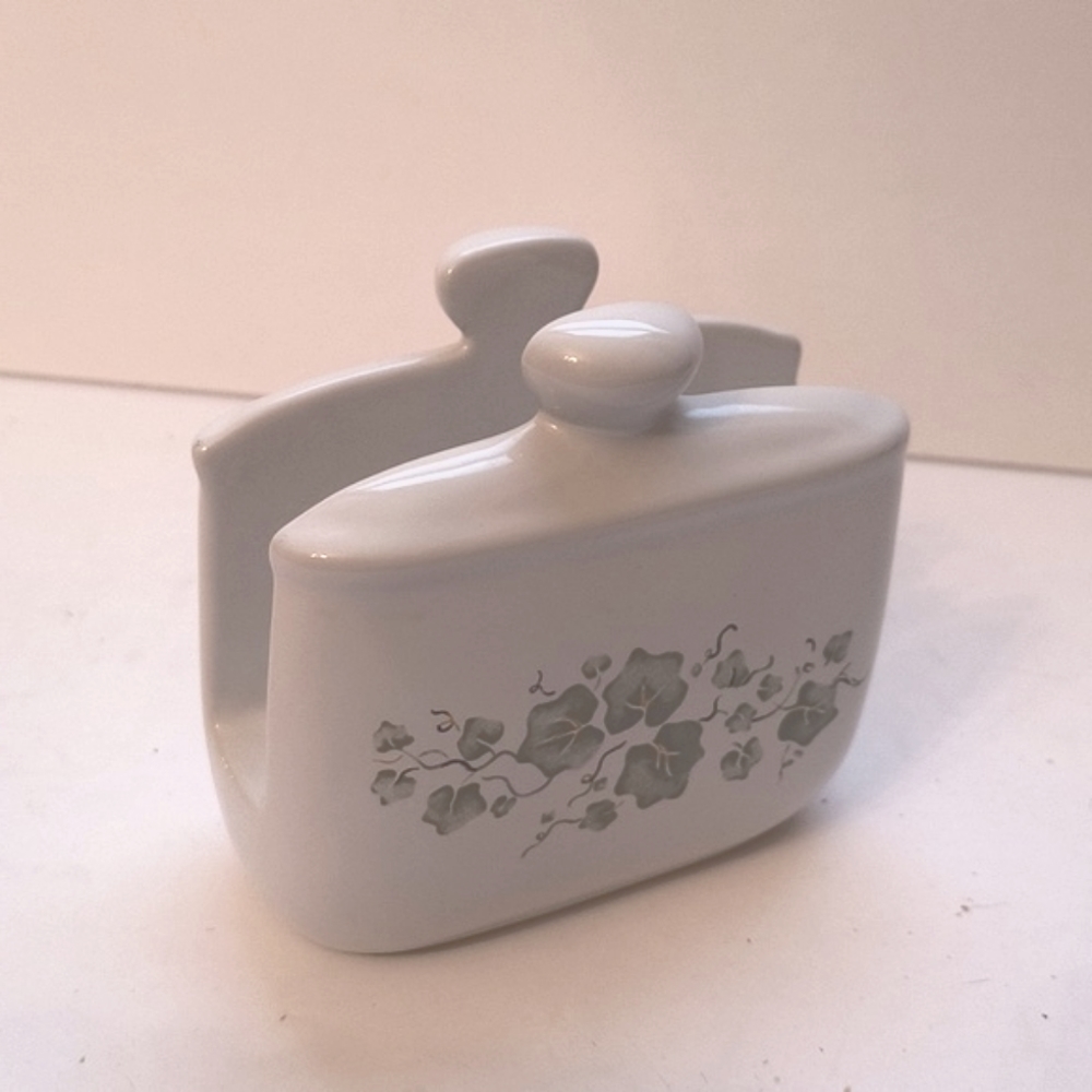 Vintage Jay Import Company Corelle Green Ivy Napkin Holder